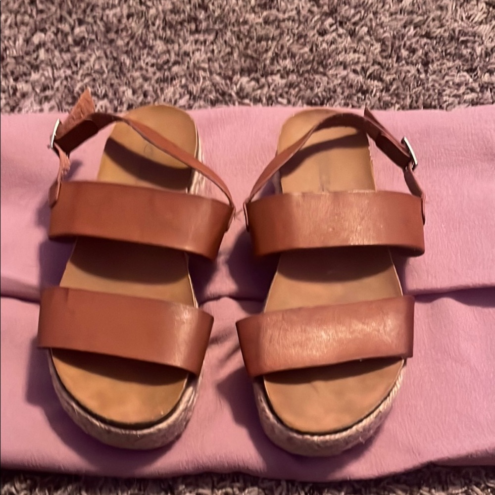 Soda Brown Platform Sandals